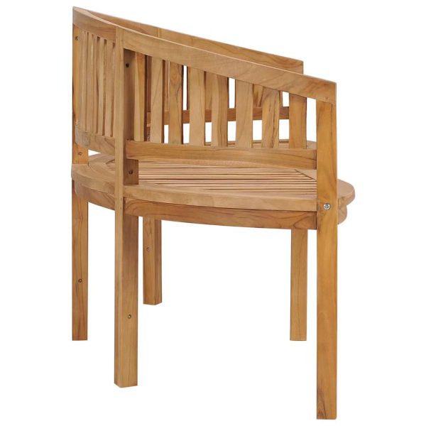 Panchina A Forma Di Banana 180 Cm In Legno Massello Di Teak - Image 5