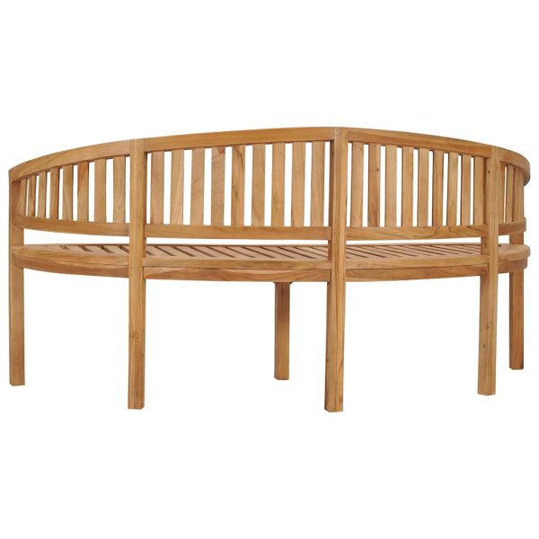 Panchina A Forma Di Banana 180 Cm In Legno Massello Di Teak - Image 6
