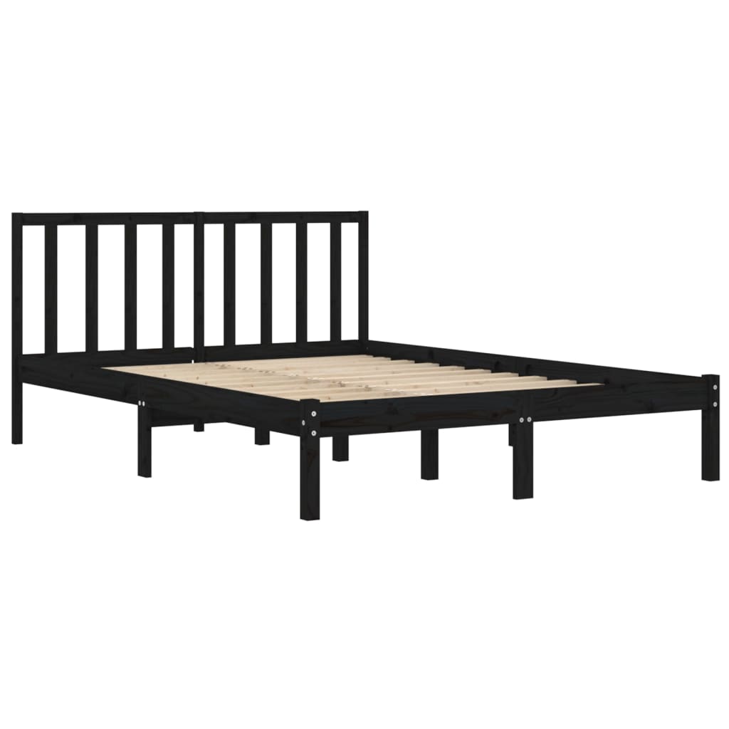 Giroletto Nero In Legno Massello Di Pino 140x190 cm - Image 4