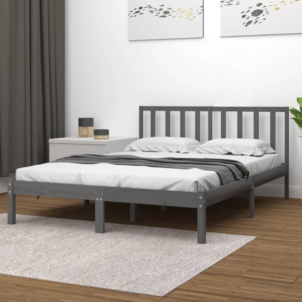 Giroletto Grigio In Legno Massello Di Pino 200x200 cm