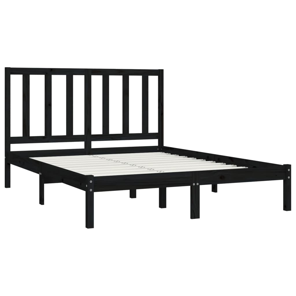 Giroletto Nero In Legno Massello Di Pino 140x190 cm - Image 4