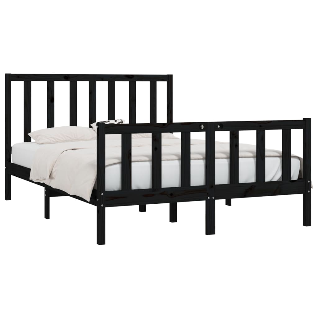 Giroletto Nero In Legno Massello 140x190 cm - Image 3