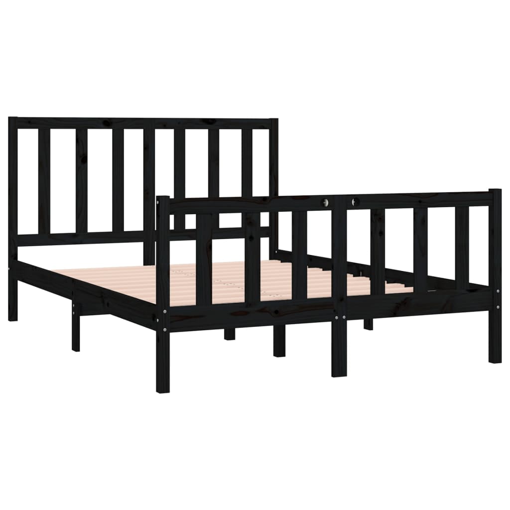 Giroletto Nero In Legno Massello 140x190 cm - Image 4