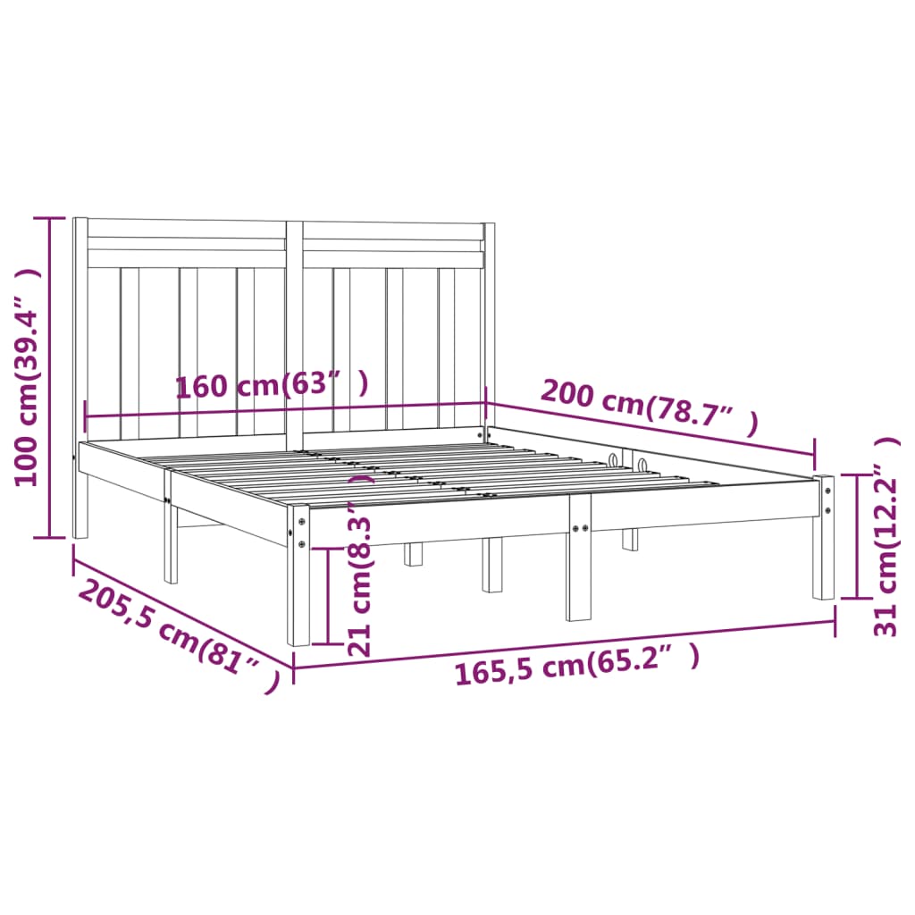 Giroletto In Legno Massello 160x200 cm - Image 6