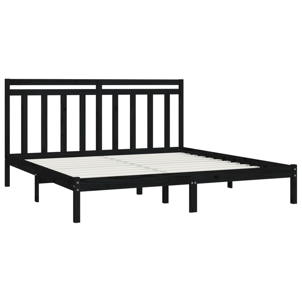 Giroletto Nero In Legno Massello 200x200 cm - Image 4