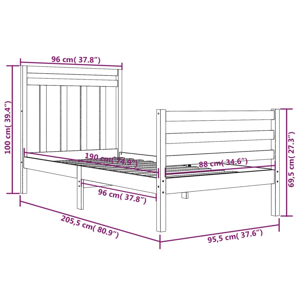 Giroletto In Legno Massello 90x200 cm - Image 6