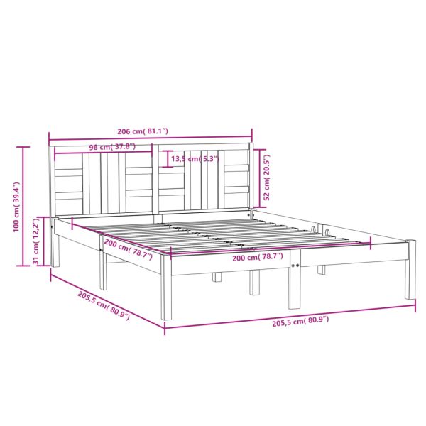 Giroletto Bianco In Legno Massello 200x200 cm - Image 6