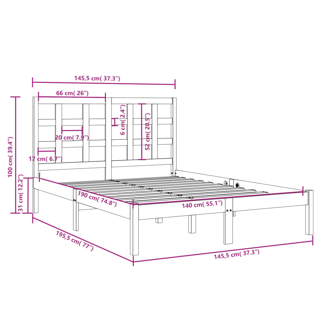 Giroletto In Legno Massello 140x190 cm - Image 6