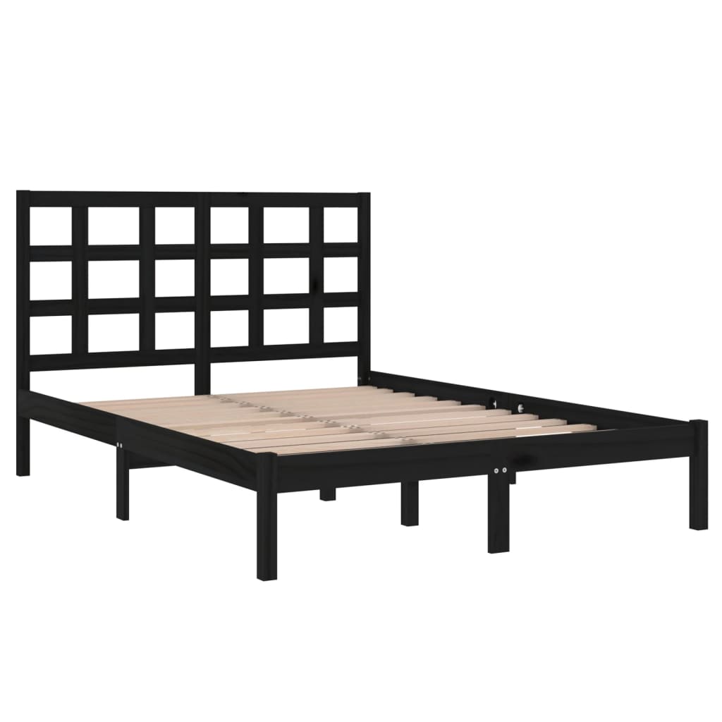 Giroletto Nero In Legno Massello 140x190 cm - Image 4