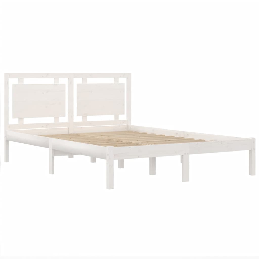Giroletto Bianco In Legno Massello 140x200 cm - Image 4