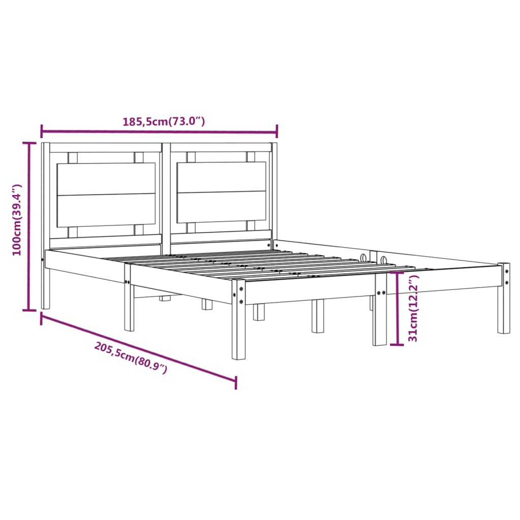 Giroletto In Legno Massello 180x200 Cm Super King - Image 6