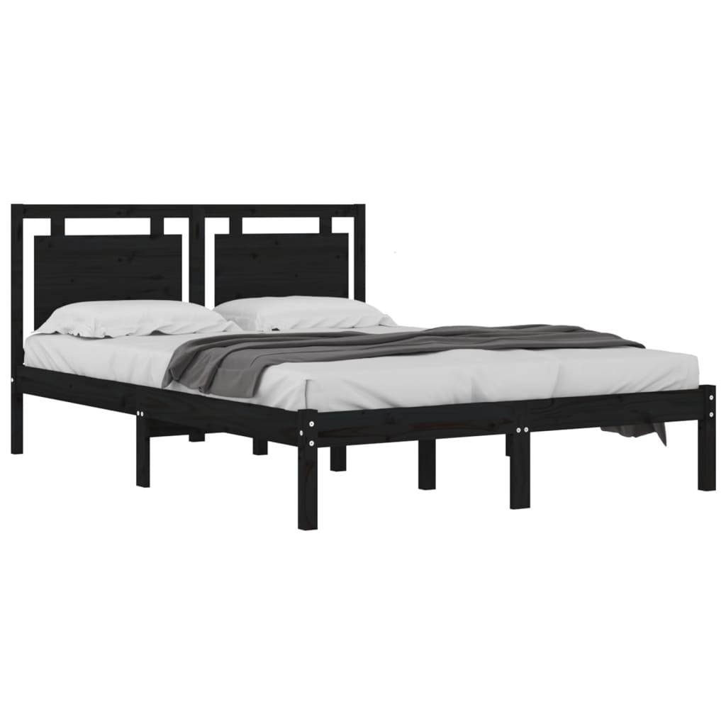 Giroletto Nero In Legno Massello 200x200 cm - Image 3