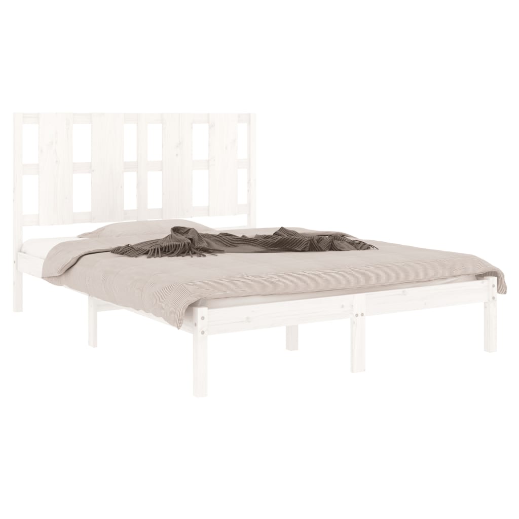 Giroletto Senza Materasso Bianco 120x200 Cm Legno Massello Pino - Image 3