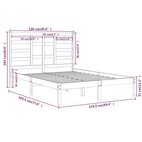Giroletto In Legno Massello 120x190 Cm Small Double - Image 6