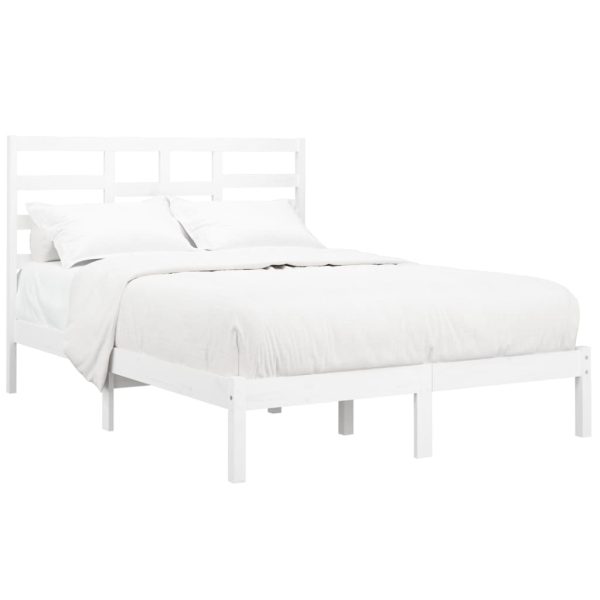 Giroletto Bianco In Legno Massello 120x190 Cm Small Double - Image 3
