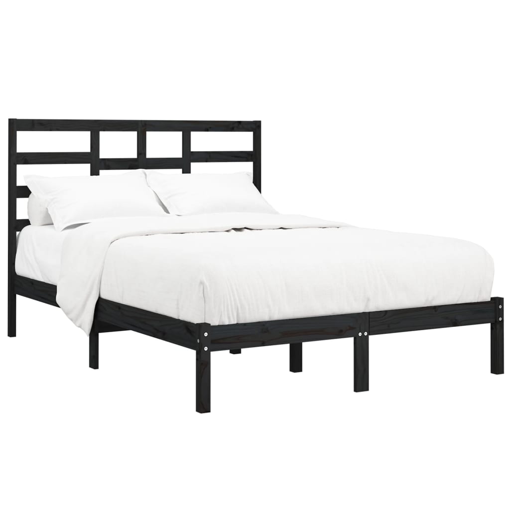 Giroletto Nero In Legno Massello 140x190 cm - Image 3