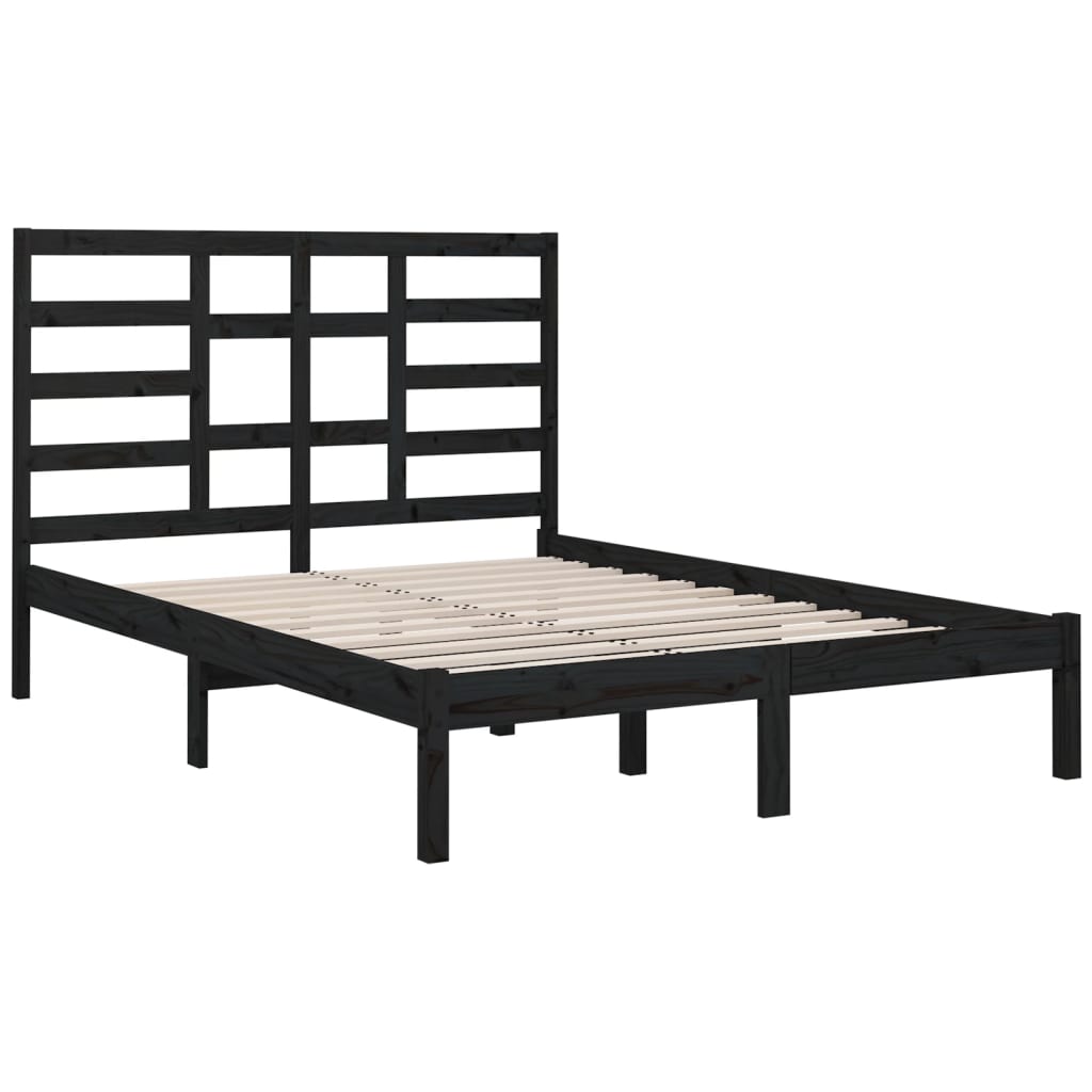 Giroletto Nero In Legno Massello 140x190 cm - Image 4