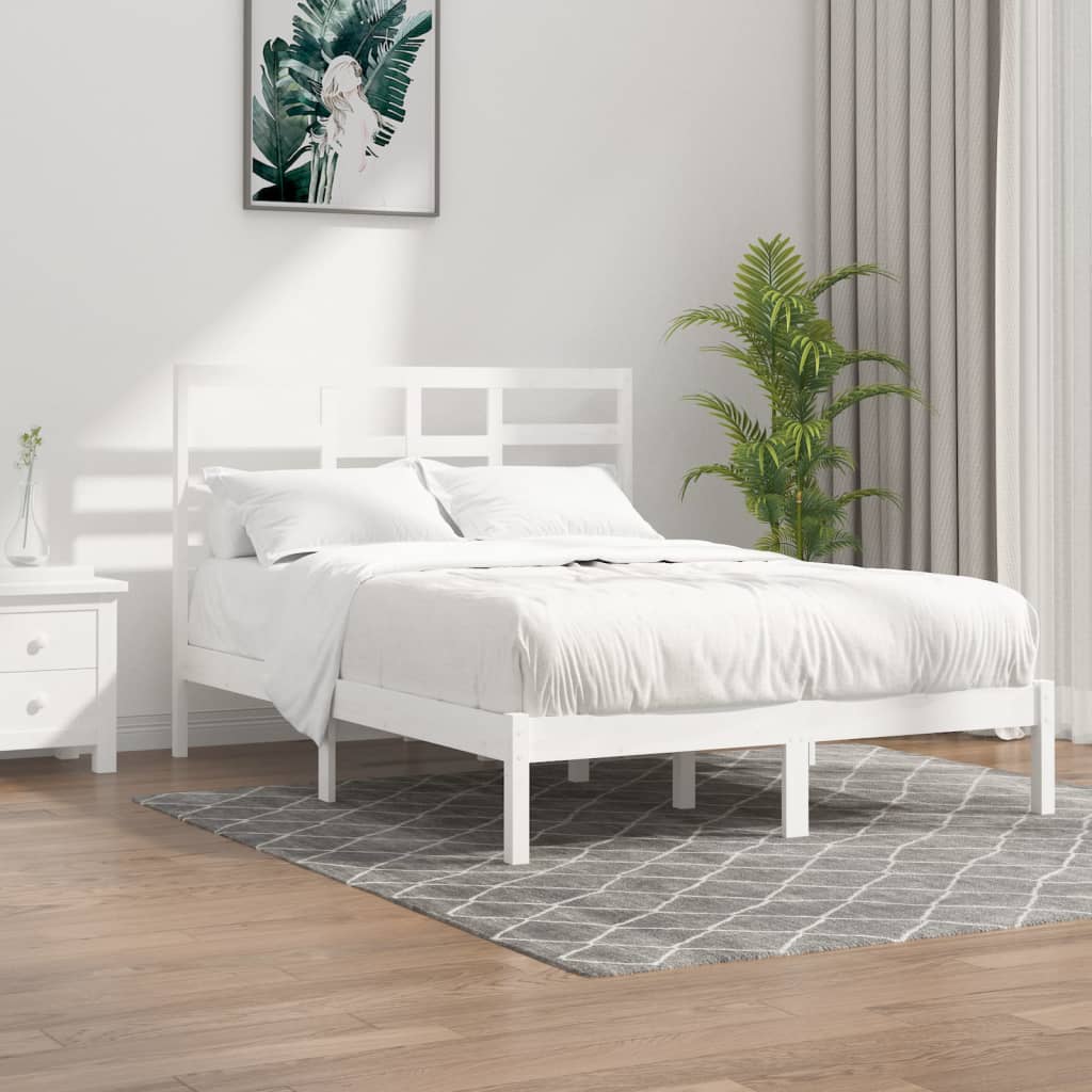 Giroletto Bianco In Legno Massello 160x200 cm