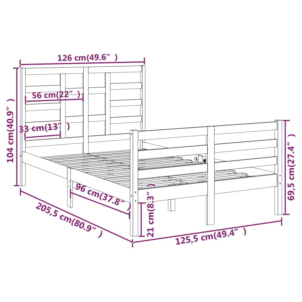 Giroletto Senza Materasso Ambrato In Legno Massello 120x200 cm - Image 6