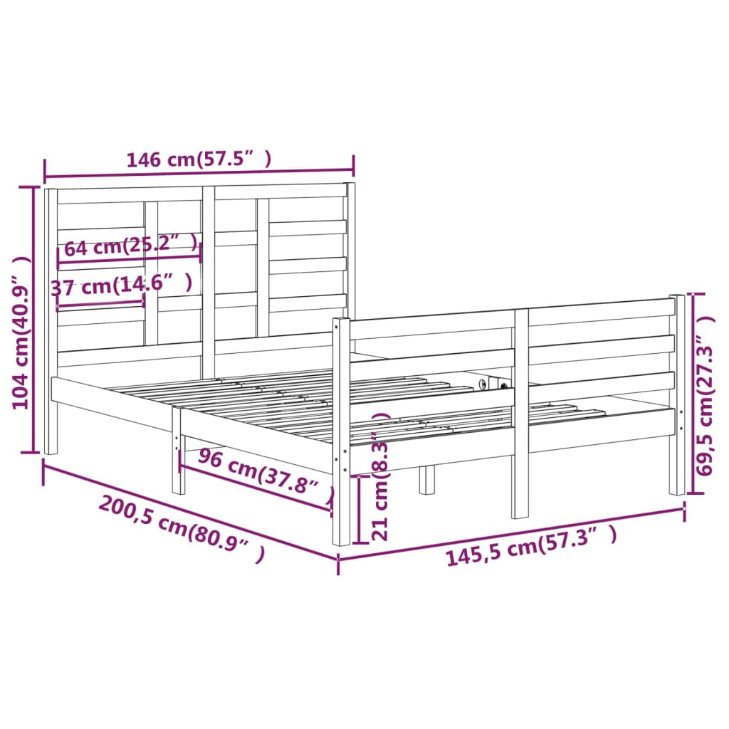 Giroletto Senza Materasso Ambrato In Legno Massello 140x200 cm - Image 6