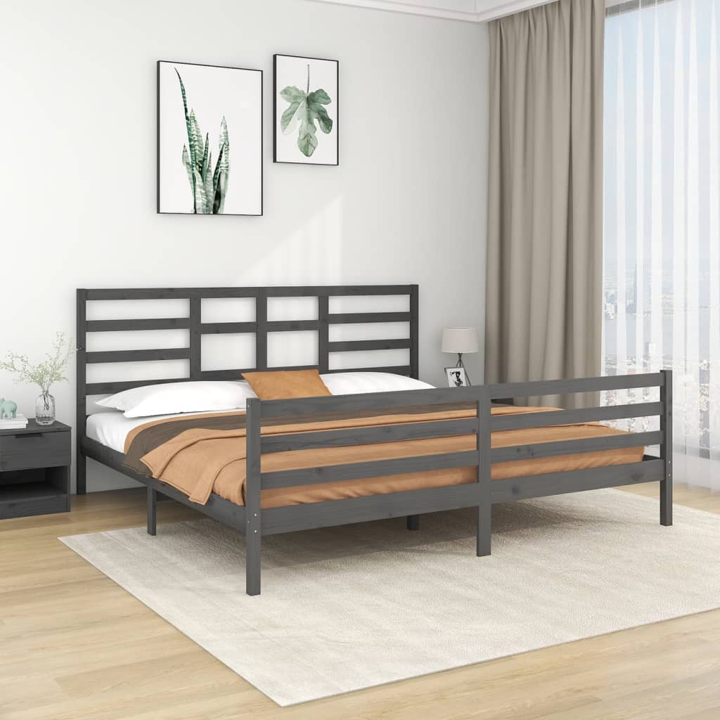 Giroletto Grigio In Legno Massello 200x200 cm