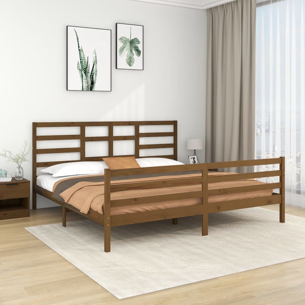 Giroletto Senza Materaso Ambra In Legno Massello 200x200 cm