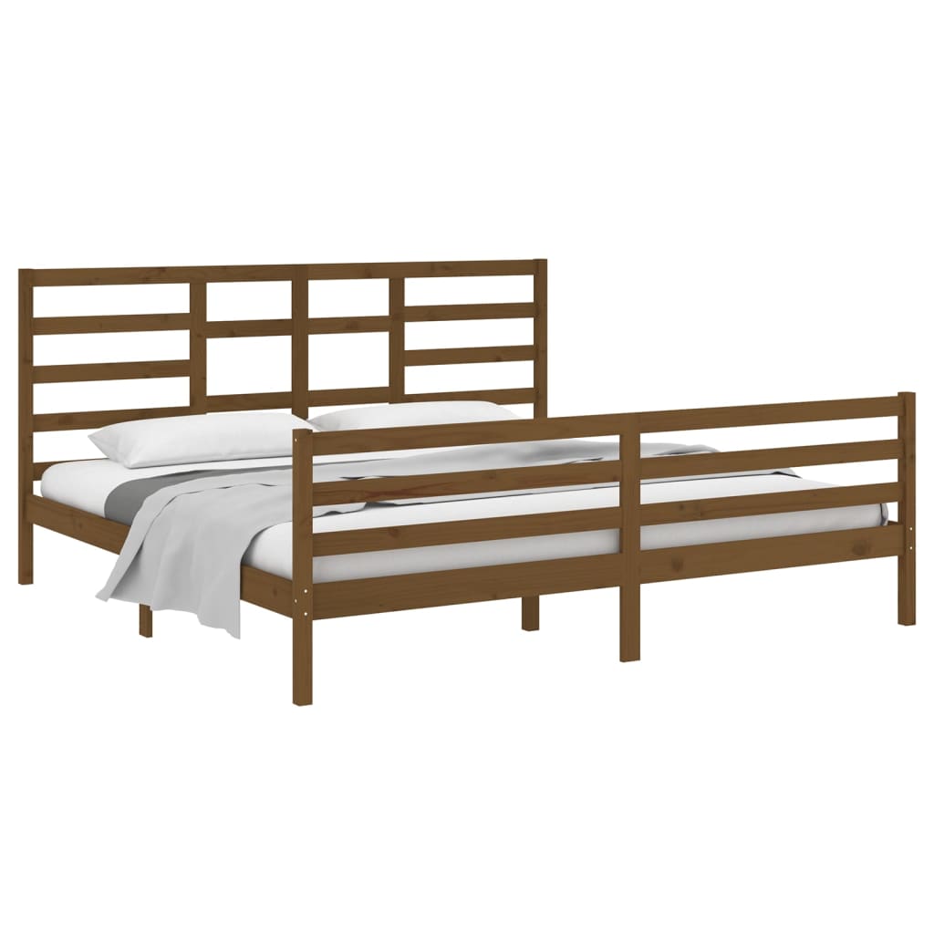 Giroletto Senza Materaso Ambra In Legno Massello 200x200 cm - Image 3