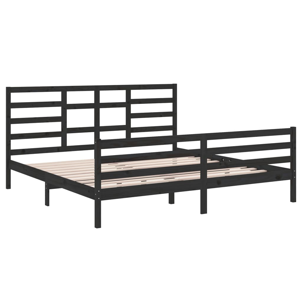 Giroletto Nero In Legno Massello 200x200 cm - Image 4