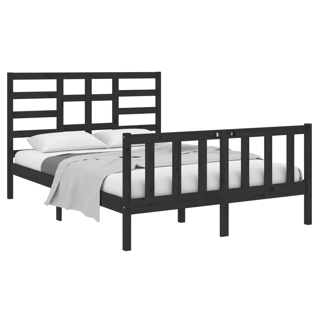 Giroletto Nero In Legno Massello 140x190 cm - Image 3