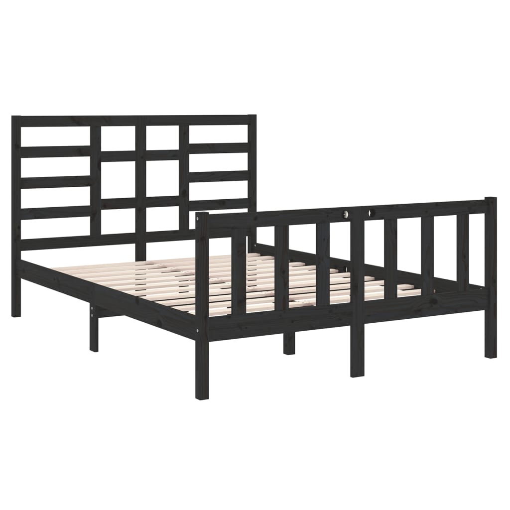 Giroletto Nero In Legno Massello 140x190 cm - Image 4