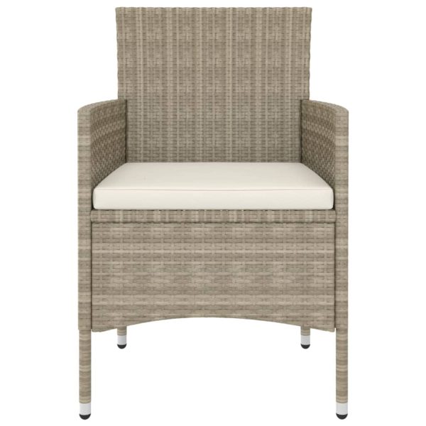 Set Sedie Da Giardino Con Poggiapiedi 4 Pz In Polyrattan Beige - Image 4