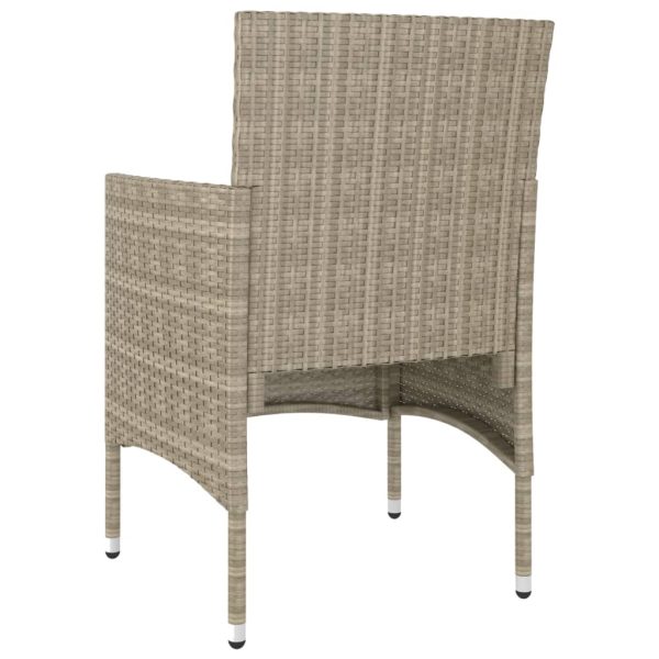Set Sedie Da Giardino Con Poggiapiedi 4 Pz In Polyrattan Beige - Image 6