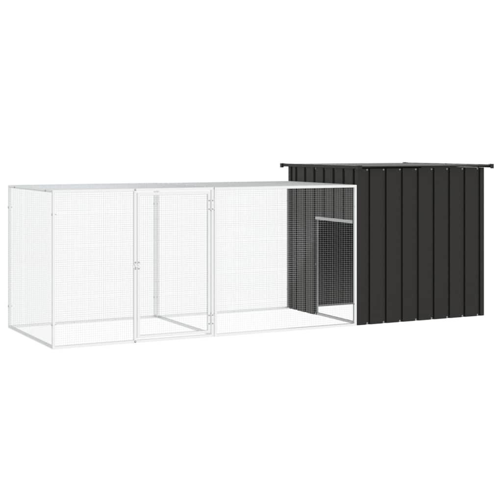 Gabbia Per Polli Antracite 300x91x100 Cm Acciaio Zincato