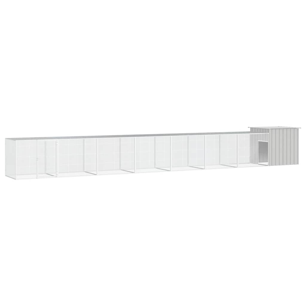 Gabbia Per Polli Grigia 800x91x100 Cm Acciaio Zincato