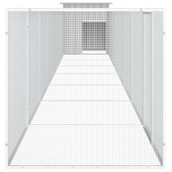 Gabbia Per Polli Grigia 800x91x100 Cm Acciaio Zincato - Image 4