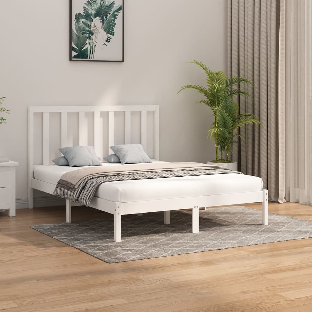 Giroletto Bianco In Legno Massello 160x200 cm