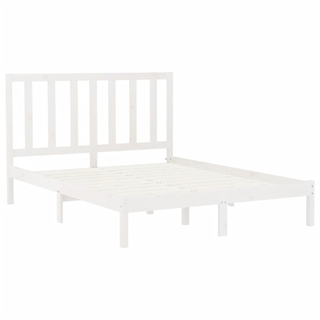 Giroletto Bianco In Legno Massello 160x200 cm - Image 4