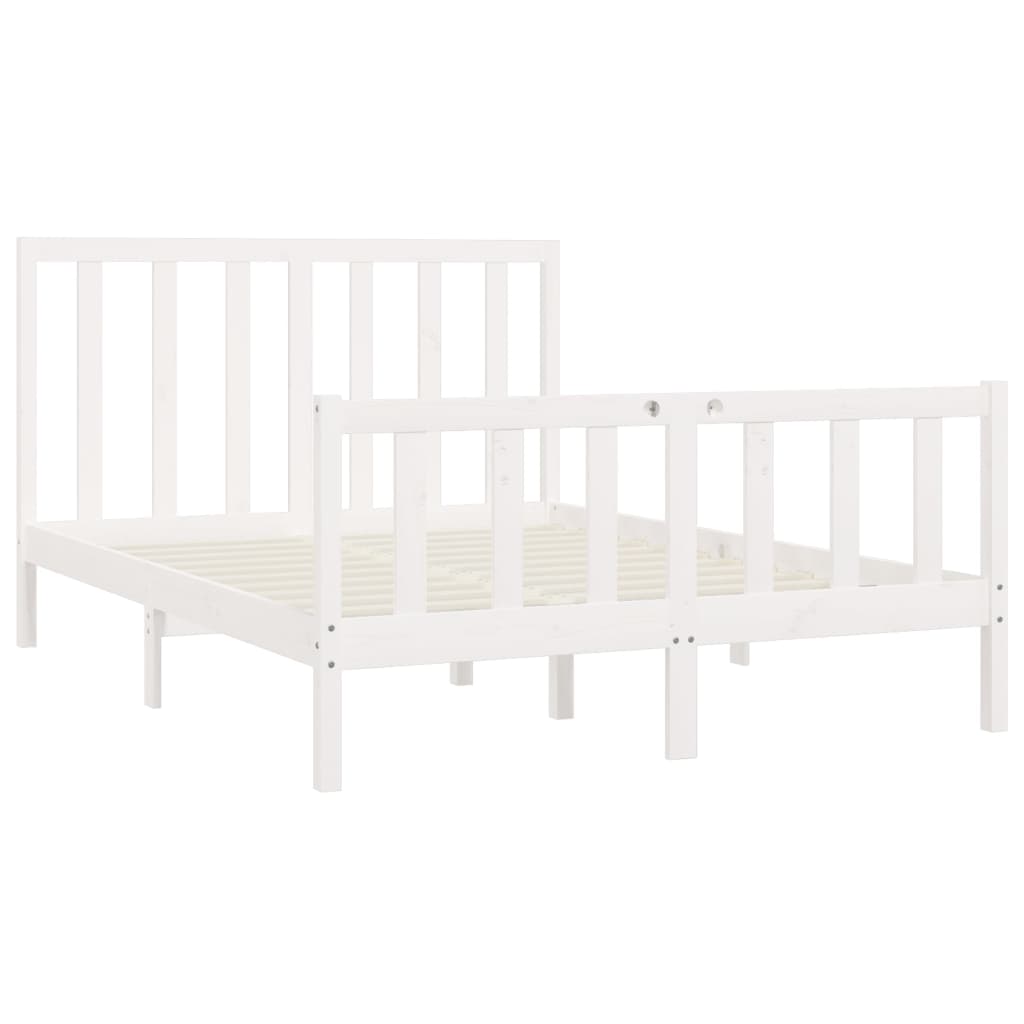 Giroletto Bianco In Legno Massello 140x200 cm - Image 4