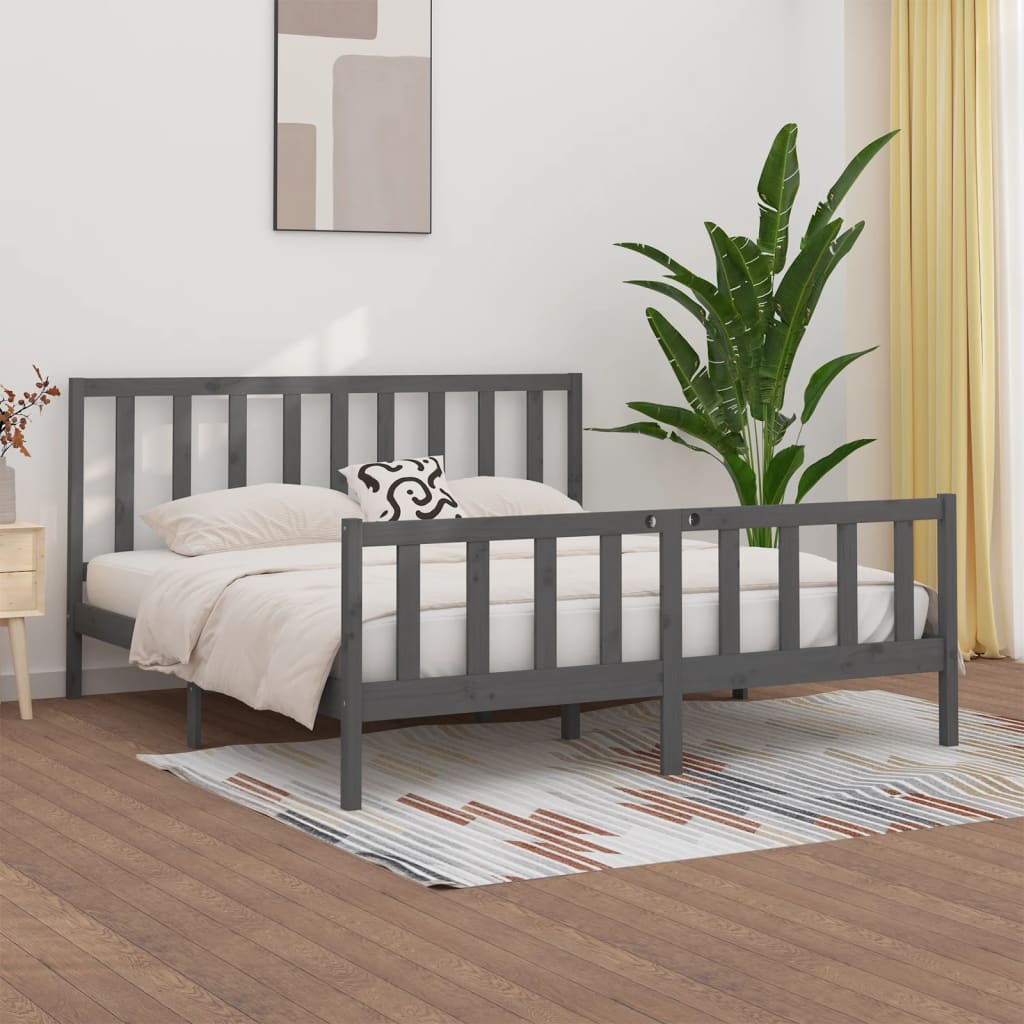Giroletto Grigio In Legno Massello 200x200 cm