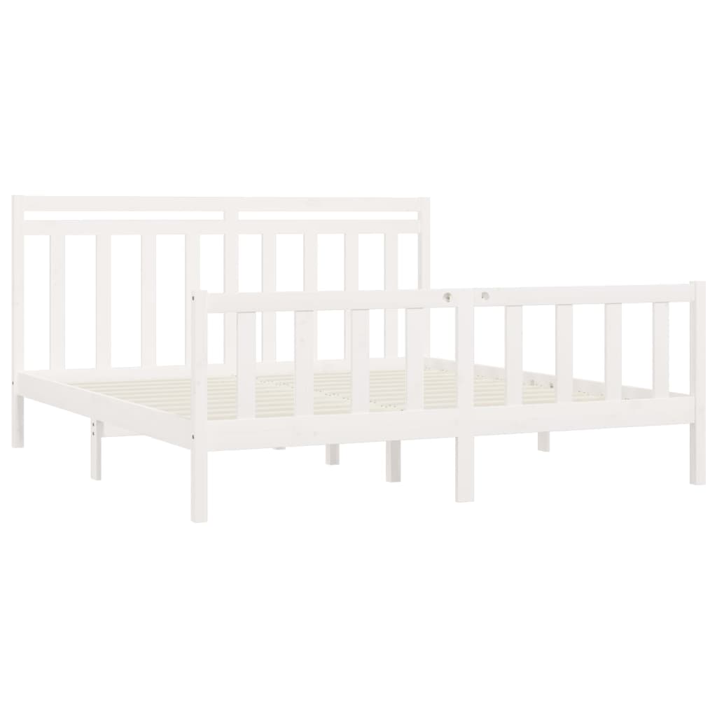 Giroletto Bianco In Legno Massello Di Pino 200x200 cm - Image 4