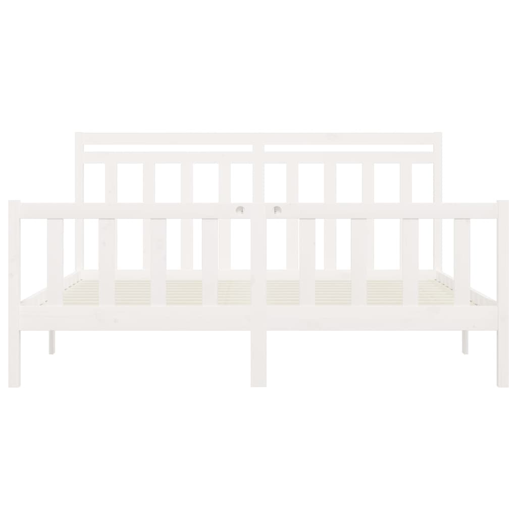 Giroletto Bianco In Legno Massello Di Pino 200x200 cm - Image 5