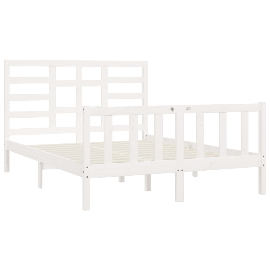 Giroletto Senza Materasso Bianco 120x200 Cm Legno Massello Pino - Image 4
