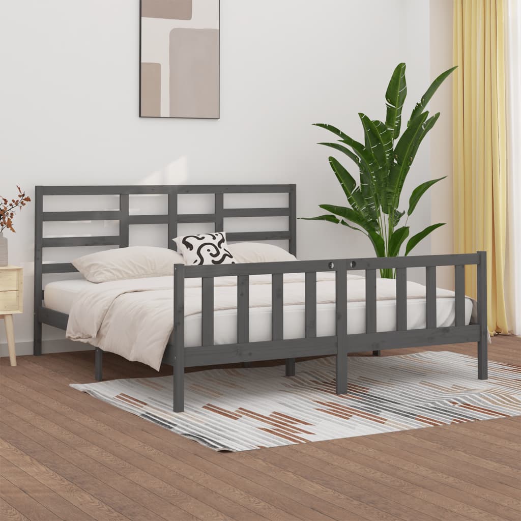 Giroletto Grigio In Legno Massello Di Pino 200x200 cm