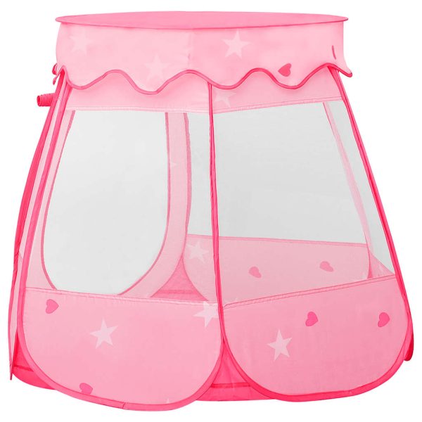 Tenda Da Gioco Per Bambini Rosa Con 250 Palline 102x102x82 cm - Image 4