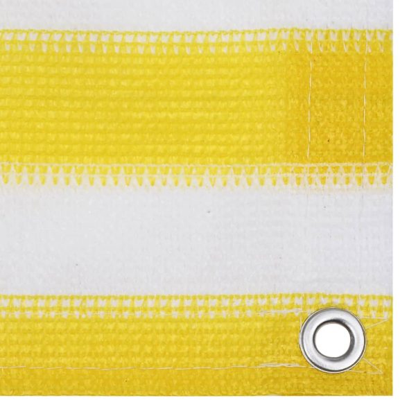 Paravento Da Balcone Giallo E Bianco 120x600 Cm In Hdpe - Image 3