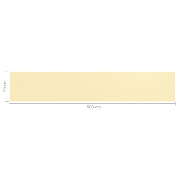 Schermo Frangivista Per Balcone Beige 90x500 Cm In Hdpe - Image 5