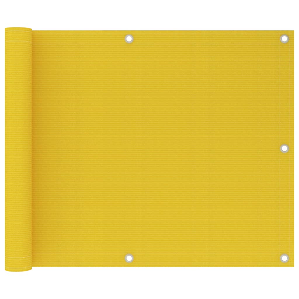 Paravento Da Balcone Giallo 75x600 Cm In Hdpe