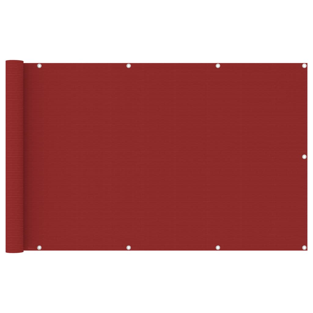 Paravento Da Balcone Rosso 120x600 Cm In Hdpe