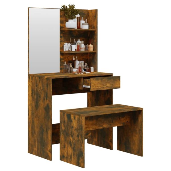 Set Tavolo Da Toeletta Rovere Fumo 74,5x40x141 cm - Image 4