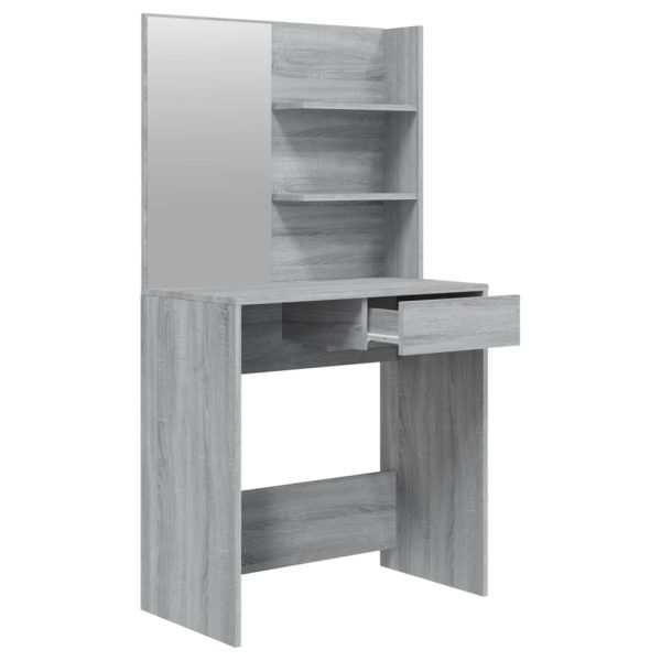 Set Tavolo Da Toeletta Grigio Sonoma 74,5x40x141 cm - Image 5